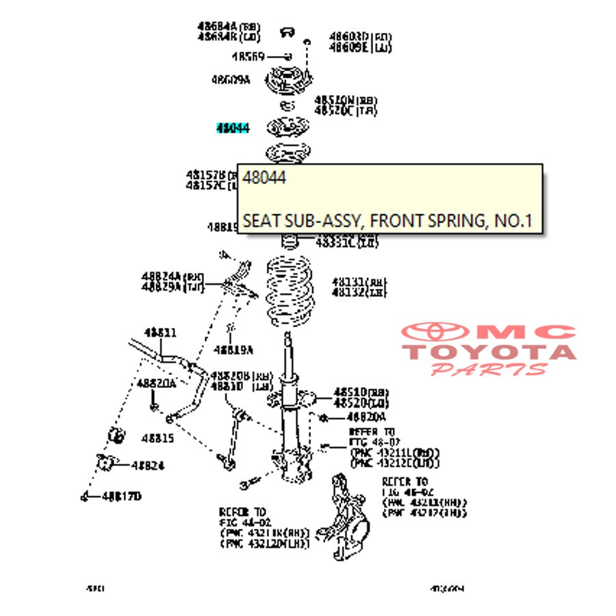 Tatakan Per Shockbreker Depan Avanza Xenia Rush Terios New 48044-BZ080