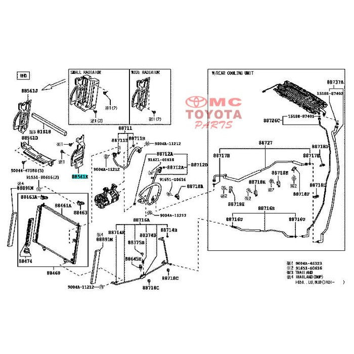 Cover Saluran Masuk udara Condensor Kiri New Avanza Xenia Grand 88561-BZ400