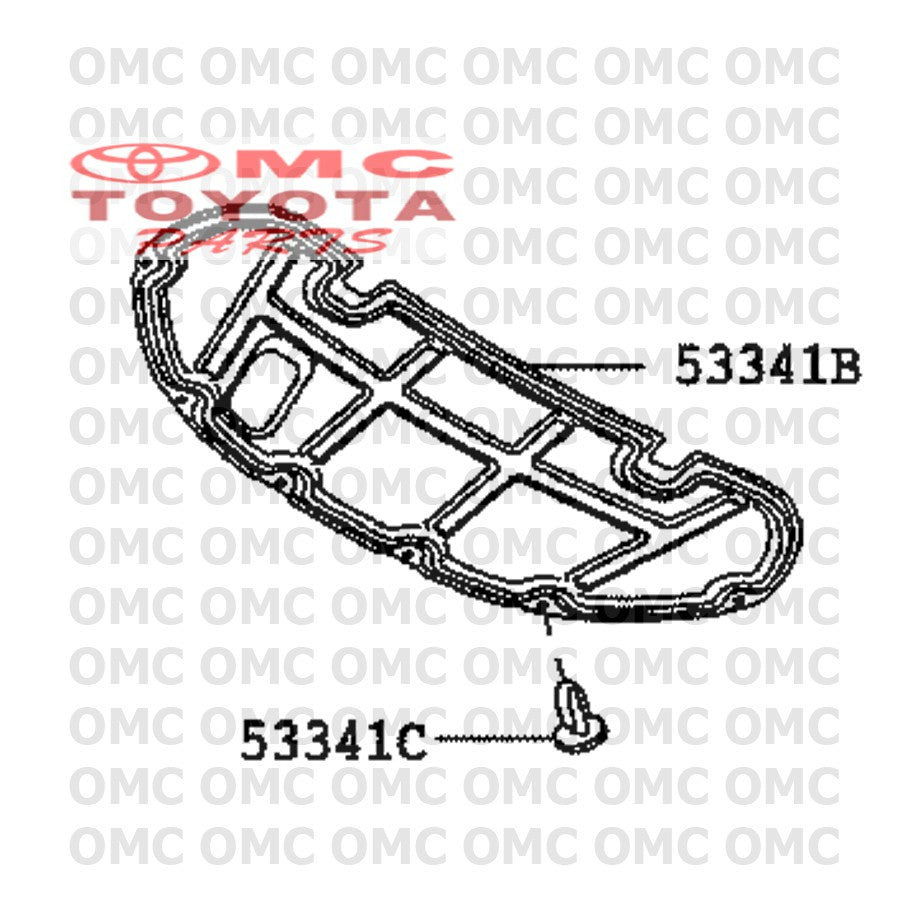 Peredam Cover Tutup Panas Cup Cap Kap Mesin Agya Ayla 2012-2021 53341-BZ070 Original Toyota