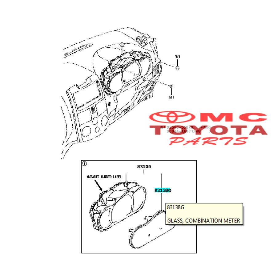 Mika Kaca / Glass Speedometer Rush Terios 83852-BZ060