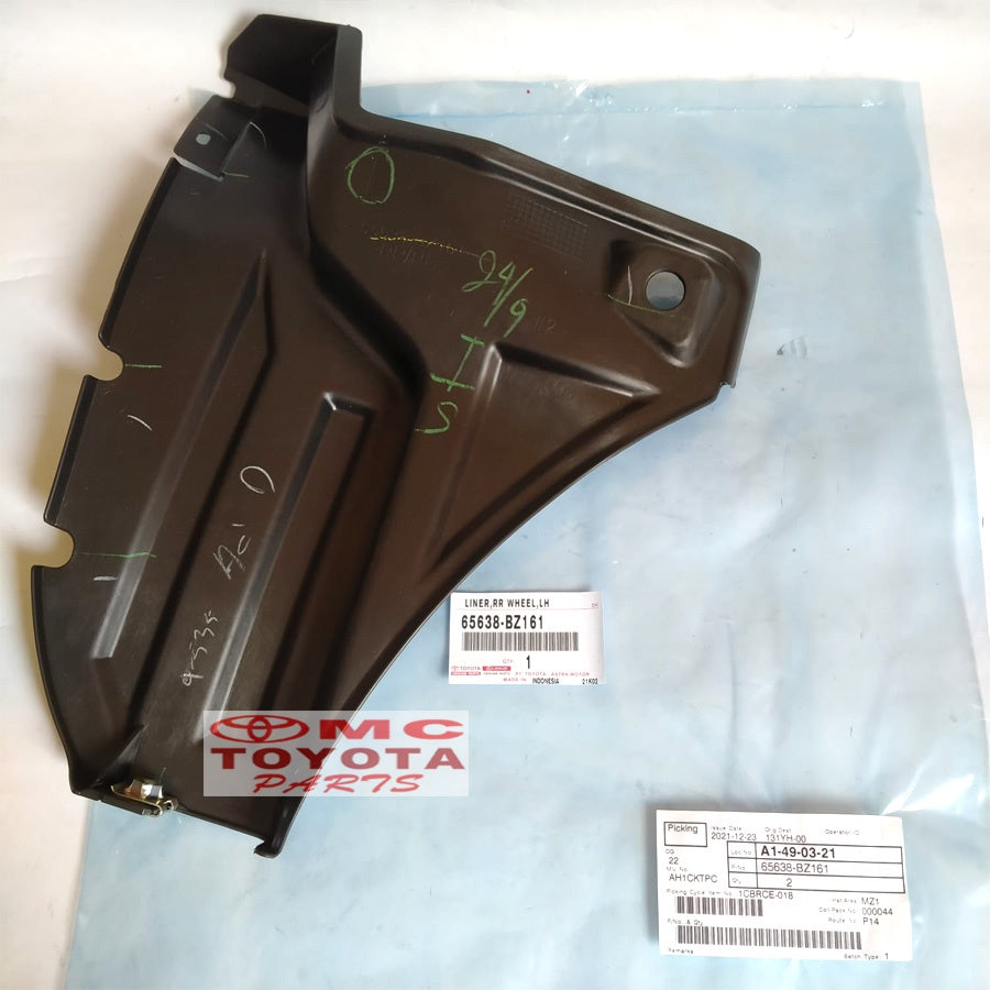 Liner Fender Spakbor Belakang Kiri Grand Avanza Xenia All new 65638-BZ161