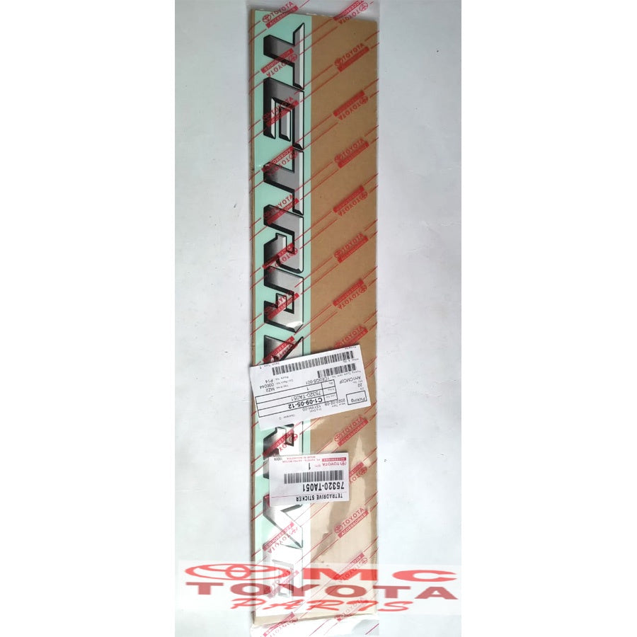 Sticker Stiker TETRADRIVE Tetra Drive Toyota Fortuner VRZ Original 75320-TA051