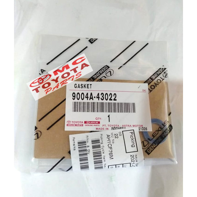Ring Oring Baut Tutup Pembuangan Oli 14mm Agya Avanza Rush Calya Innova  Universal Mobil Original Toyota 9004A-43022