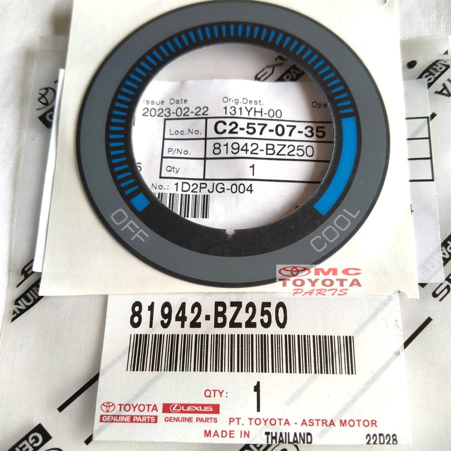 Sticker Lingkaran Putaran knop AC Avanza Xenia Rush Terios 81942-BZ250