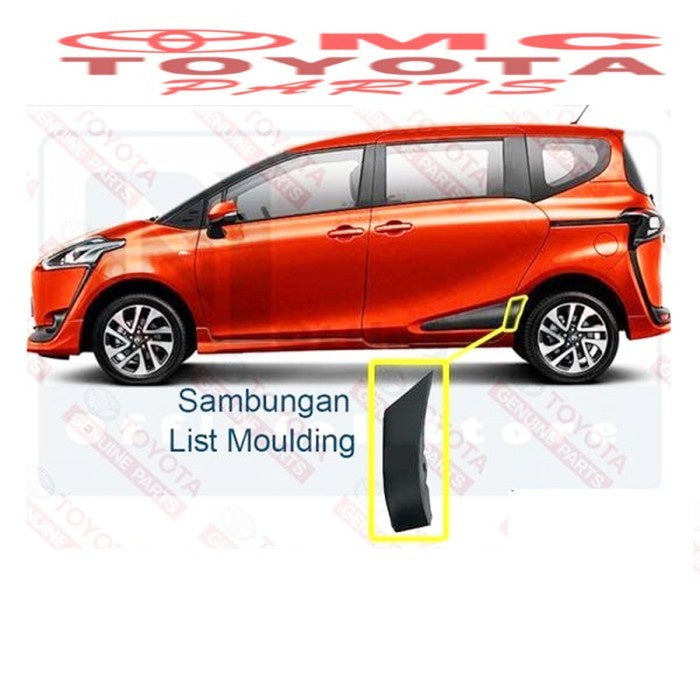 Cover Moulding Quarter Samping Pintu Kanan Toyota Sienta 75605-0D030