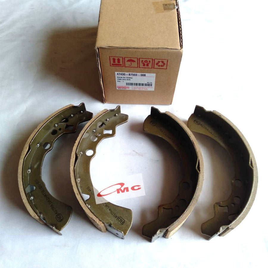Brake Shoe Kampas Rem Belakang Daihatsu Sirion Zebra  S88/S89|ESPASS S91/S92 Daihatsu Genuine Parts 47430-87503-008