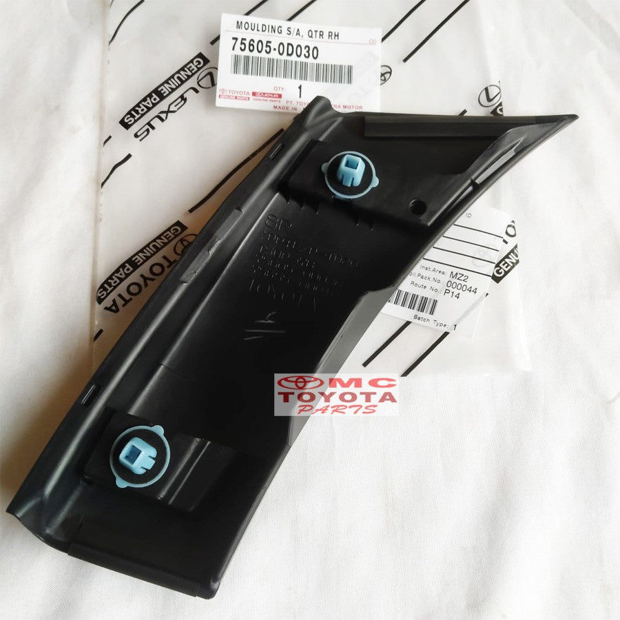 Cover Moulding Quarter Samping Pintu Kanan Toyota Sienta 75605-0D030
