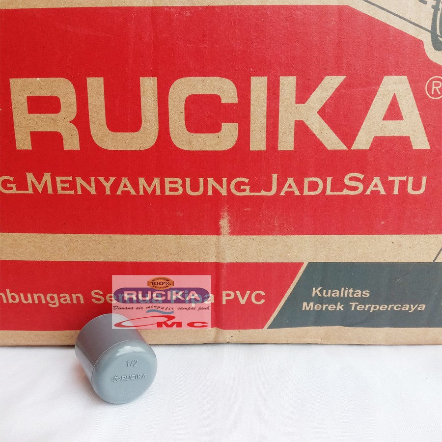 Fitting / Cap Dop Tutup Pipa PVC Cap Aw 1/2 Inci RUCIKA