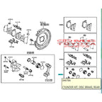 Kaliper Cylinder Karet Kit Rem Belakang Toyota Wish Camry 04479-48030