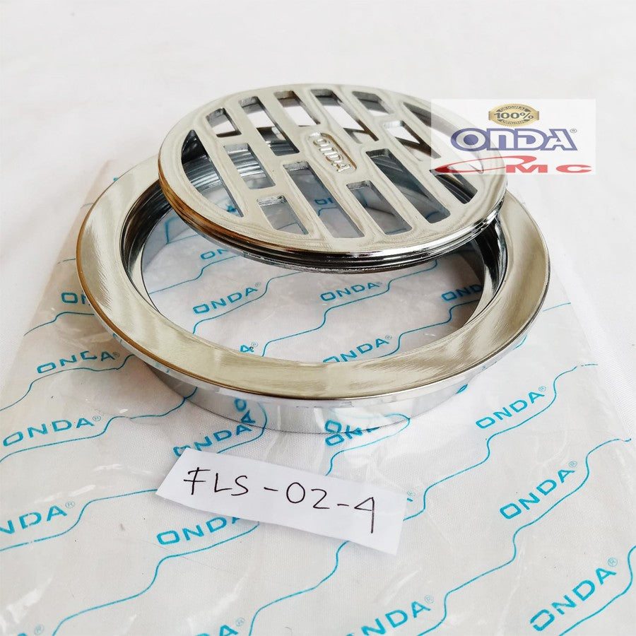Saringan Air/ Drainer Lantai Kamr Mandi Stainlles 4 Inci FLS-02-4 ONDA