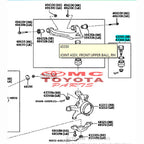 Ball Joint Upper Atas Toyota Innova Lama Reborn Fortuner VNT VRZ Hilux 43310-09017 Original Toyota