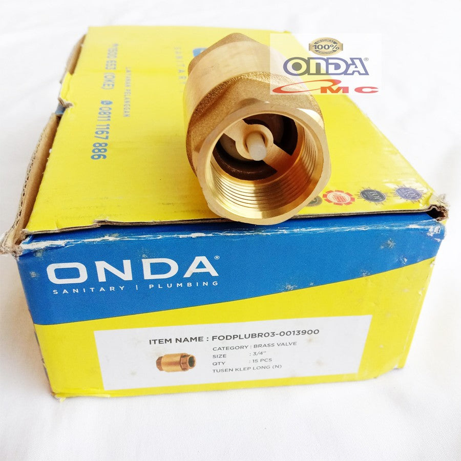 Tusen Tesen Foot Klep Brass Valve Kuningan 3/4 Inci ONDA