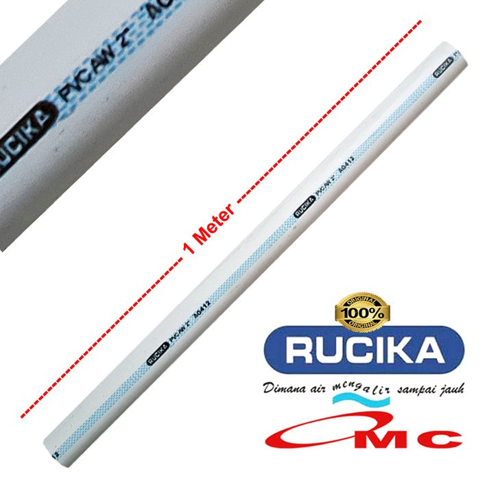 Pipa PVC Rucika AW Paralon Pralon Air 2 Inch 1 M
