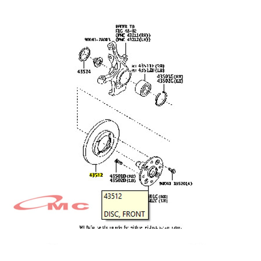 Disc Disk Brake Piringan Cakram Rem Depan Avanza Xenia 43512-BZ180-001