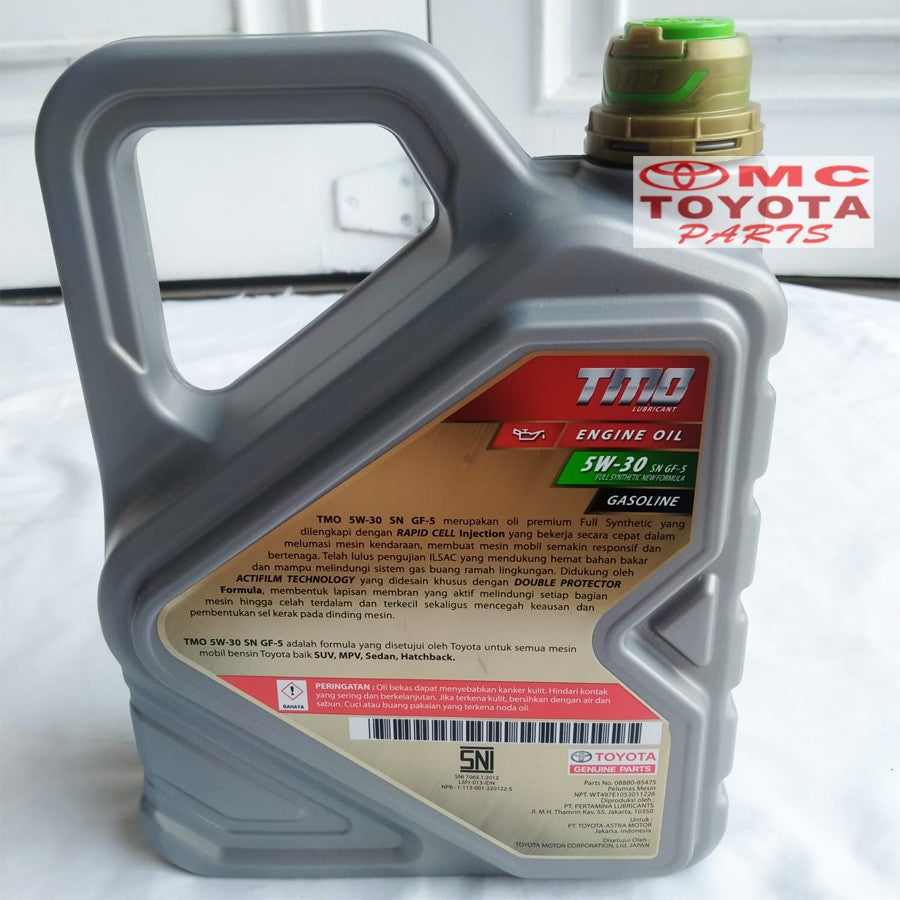 Oli Mesin TOYOTA TMO 5W-30 Full Synthetic GF-5 New 4 Liter 08880-85475