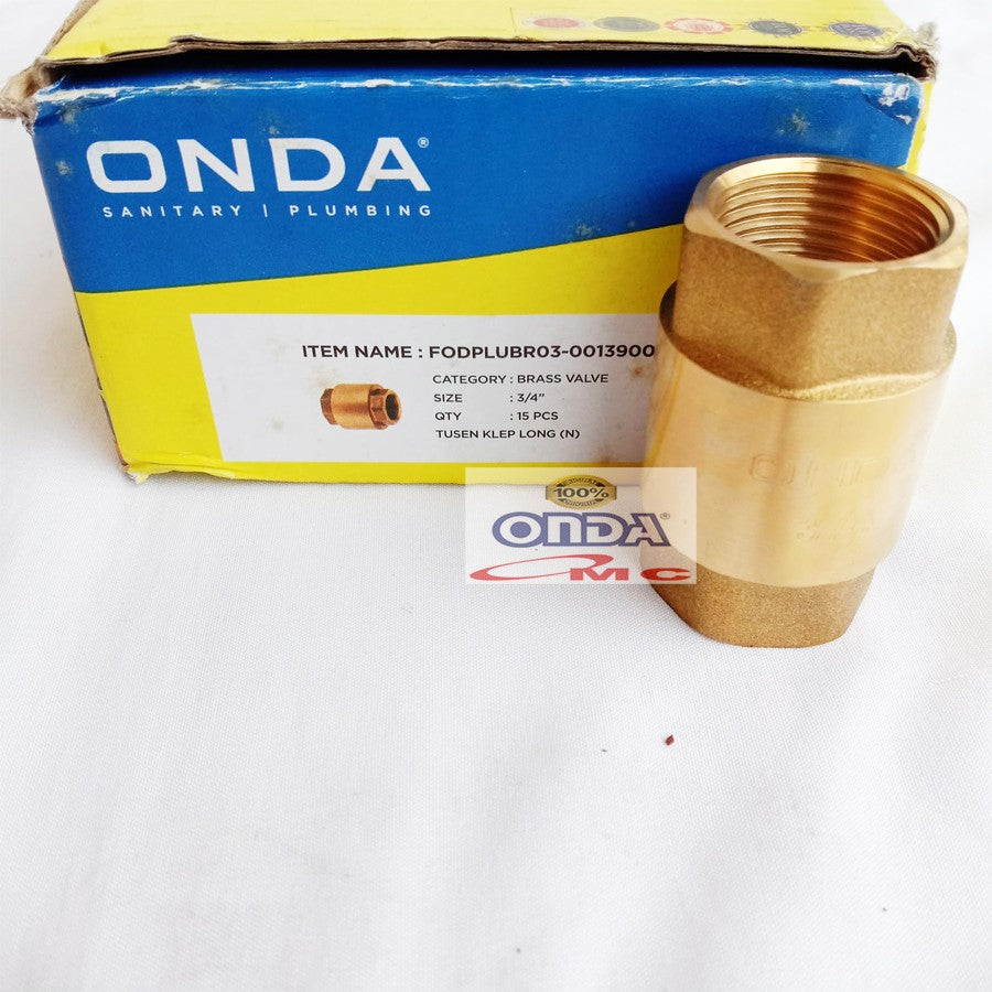 Tusen Tesen Foot Klep Brass Valve Kuningan 3/4 Inci ONDA