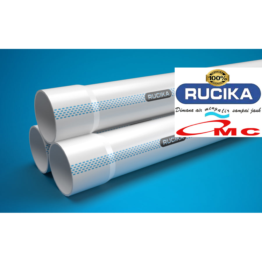 Pipa PVC Rucika AW Paralon Pralon Air 1-1/4 Inch 50 Cm 1/2 M Meter