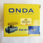 Ball Valve Bal Bol Brass Stop Kran Keran PVC 1/2 Inch ONDA PVC-BV-1P2