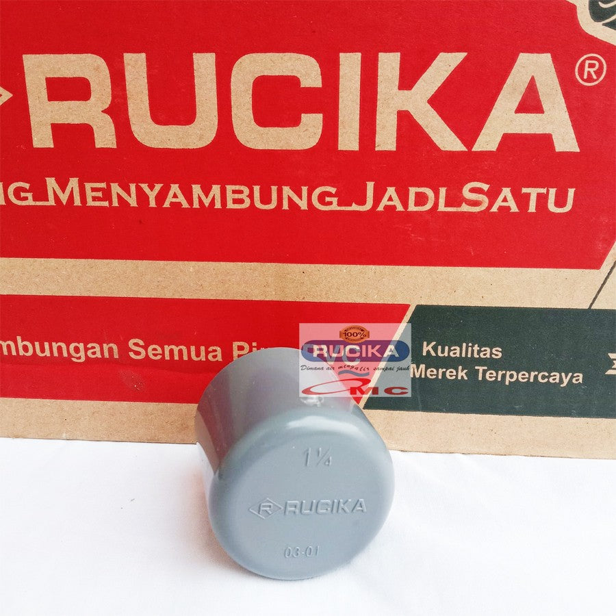 Fitting / Cap Dop Tutup Pipa PVC Dop Aw 1 1/4 Inci RUCIKA