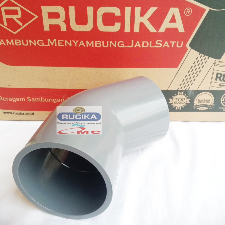 Sambungan Pipa Pralon Knee Keni Knie Elbow Aw 45 Derajat 3 Inch RUCIKA