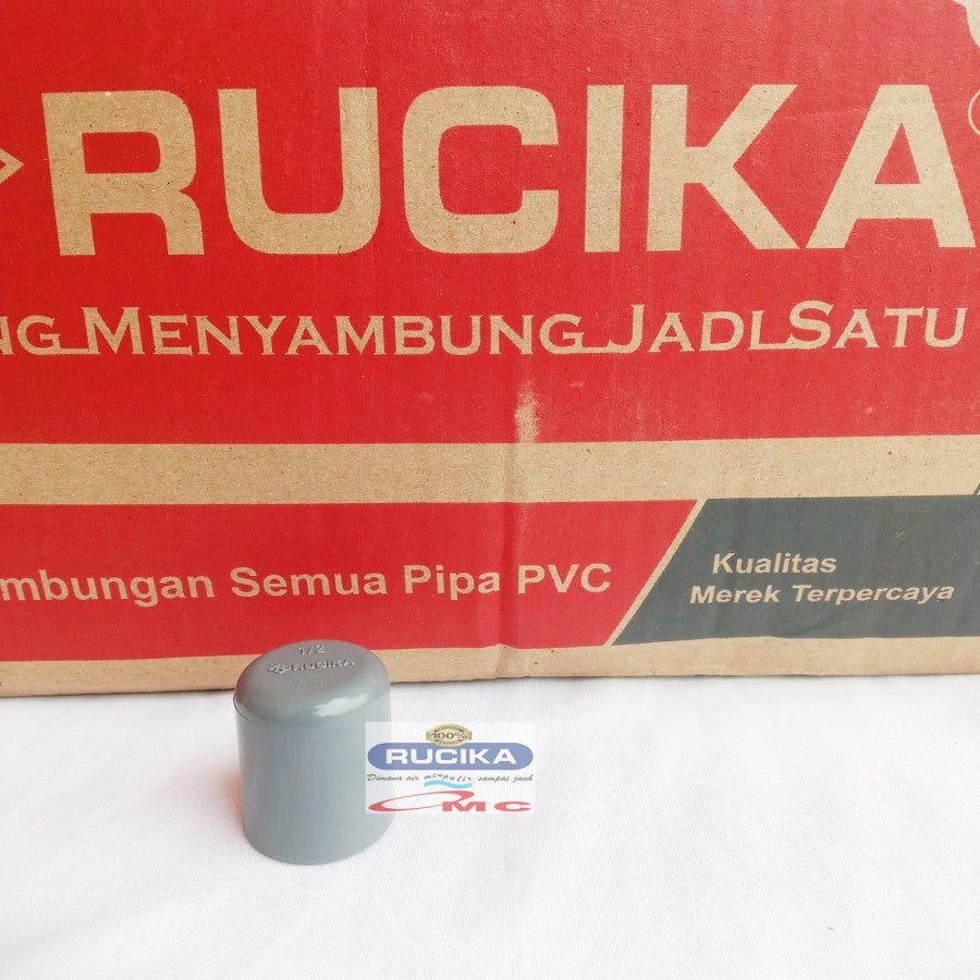Fitting / Cap Dop Tutup Pipa PVC Cap Aw 1/2 Inci RUCIKA