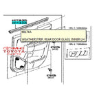 Pelipit Pintu Karet Kaca Dalam Belakang Kiri Hilux 68174-0K010
