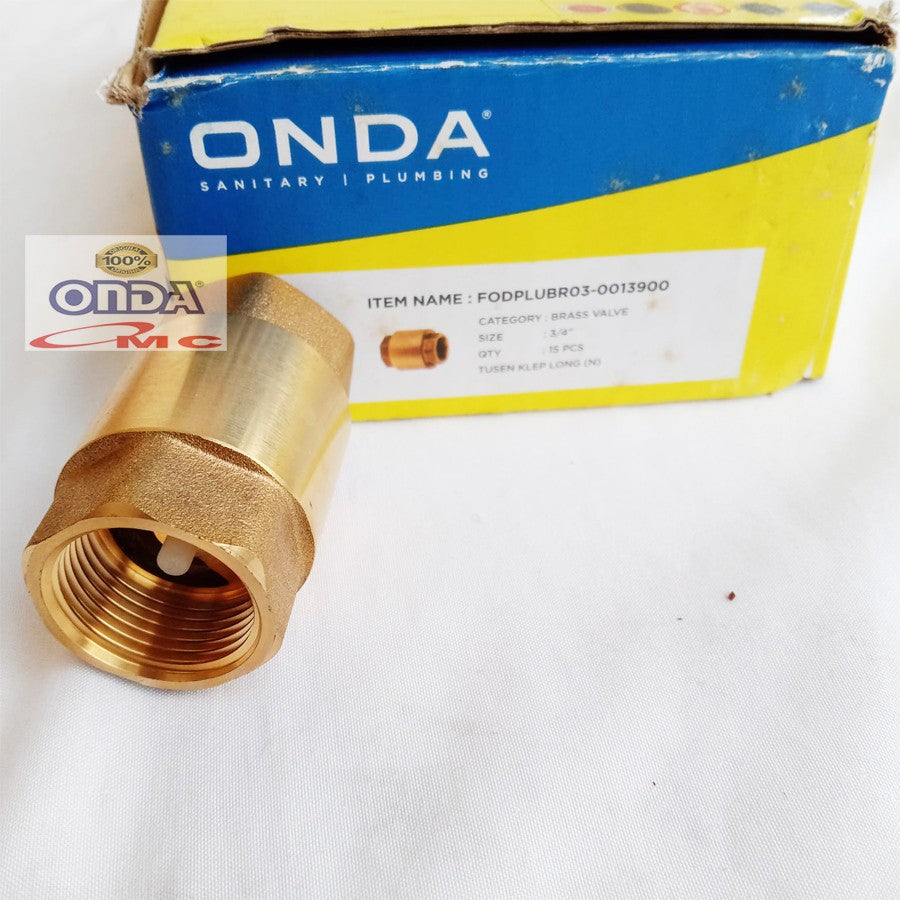 Tusen Tesen Foot Klep Brass Valve Kuningan 3/4 Inci ONDA