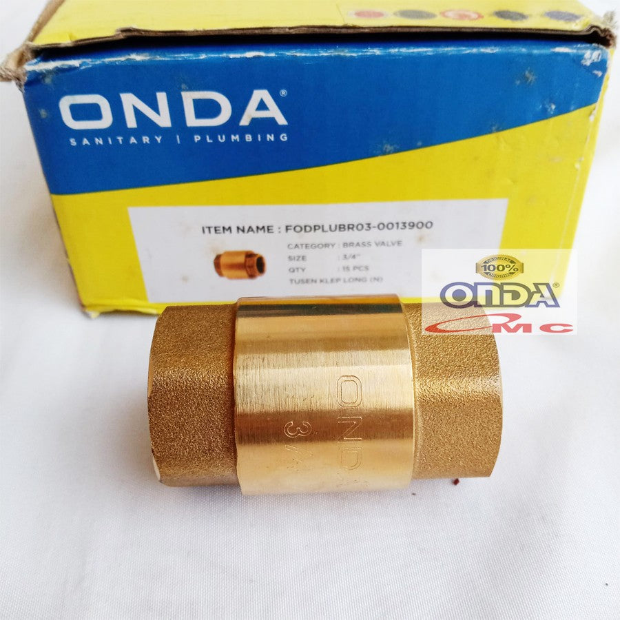Tusen Tesen Foot Klep Brass Valve Kuningan 3/4 Inci ONDA
