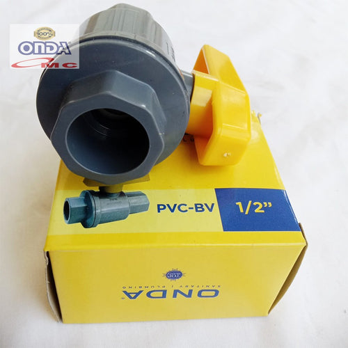 Ball Valve Bal Bol Brass Stop Kran Keran PVC 1/2 Inch ONDA PVC-BV-1P2
