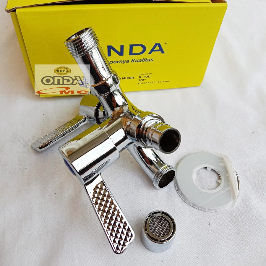 Kran Air Keran Double/Cabang Shower Tembok ONDA 1/2 Inchi K-TUL-1P2