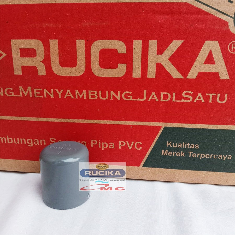 Fitting / Cap Dop Tutup Pipa PVC Cap-1Aw 1 Inci RUCIKA