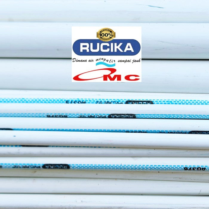 Pipa PVC Rucika AW Paralon Pralon Air 1/2 3/4 Inch 50 CM 1/2 M Meter