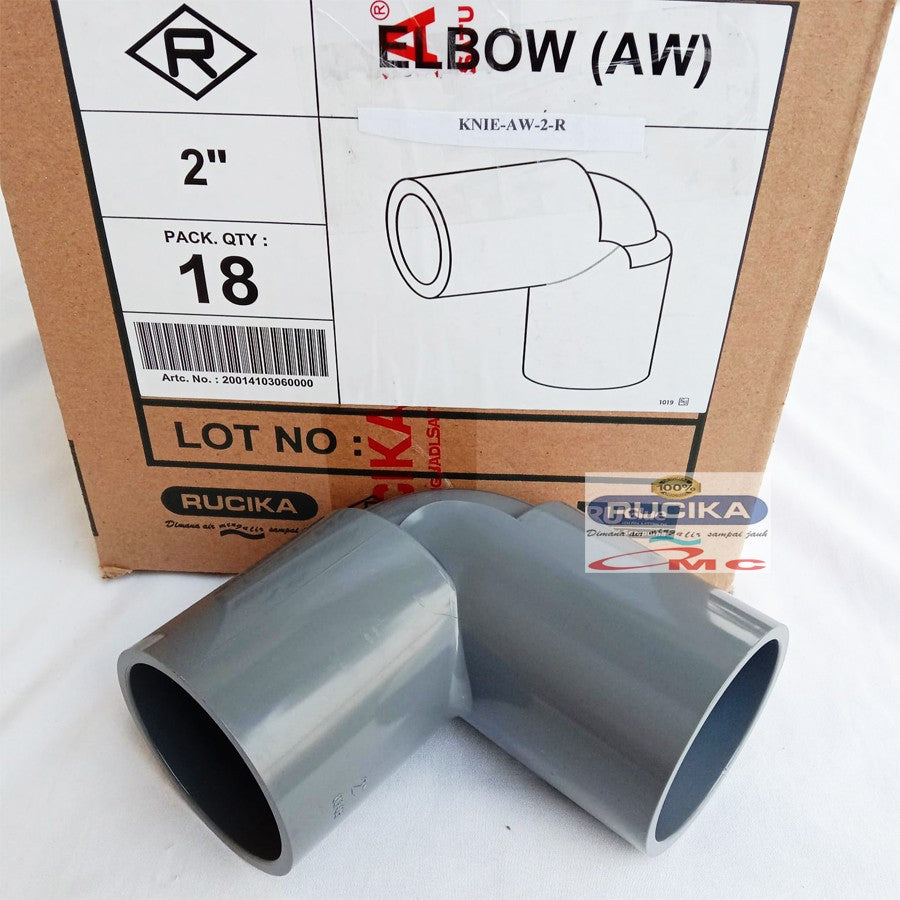 Sambungan Pipa Pralon Knee Keni Knie Elbow Aw 2 Inch RUCIKA