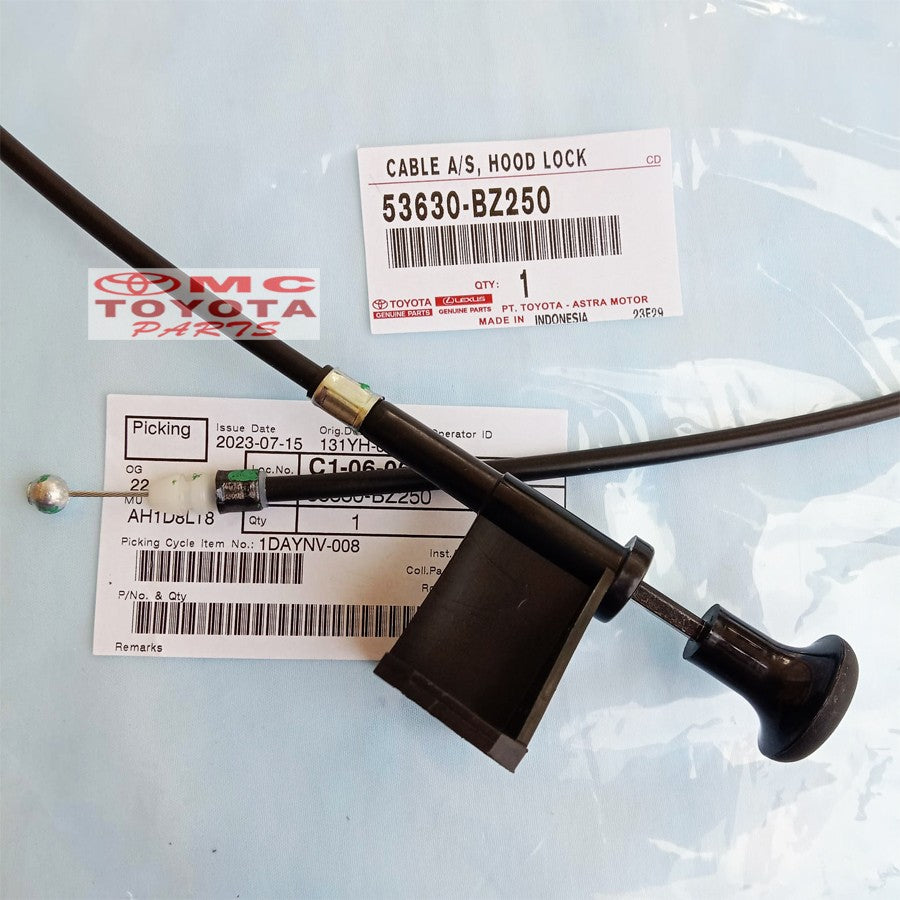 Kabel Kunci Kap Cup Mesin Calya Sigra 2016-Up Original 53630-BZ250