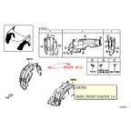 Liner Fender Spakbor Depan Kiri Daihatsu Sigra Calya 53876-BZ310-001