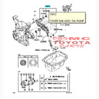 Cover Tutup Rumah Pompa Oli Oil Pump Agya Ayla Original 15012-BZ010