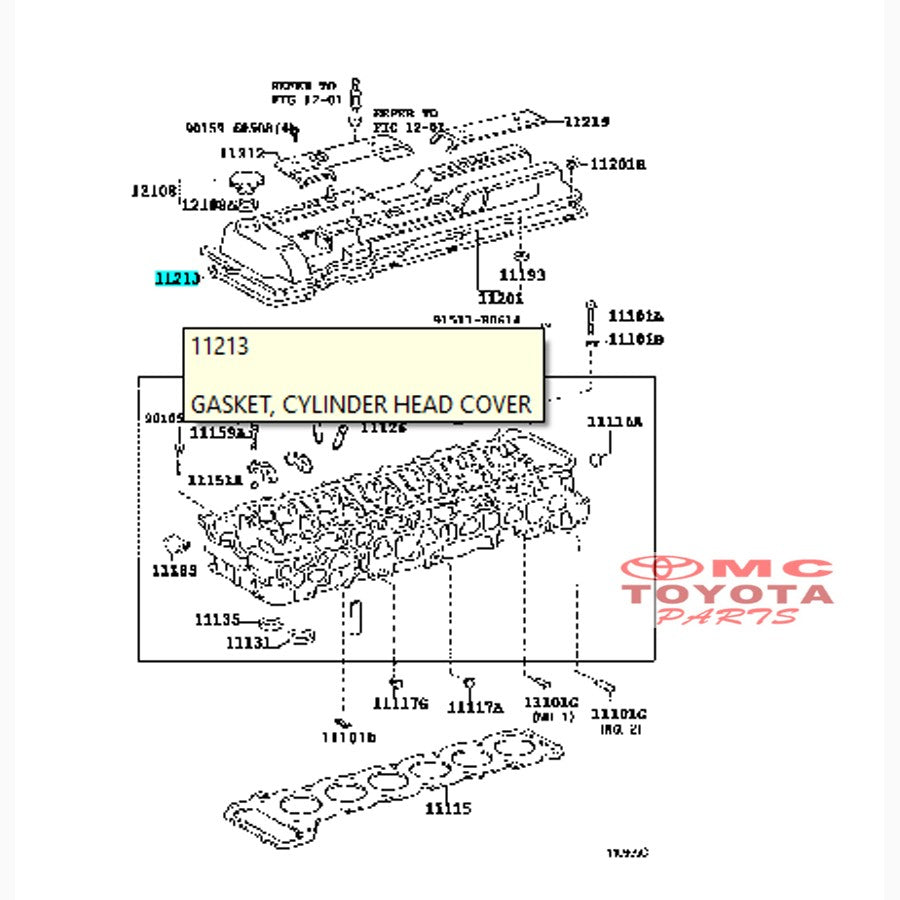 Paking Tutup Klep Cylinder Head Land Cruiser HDJ100 VX100 11213-17030