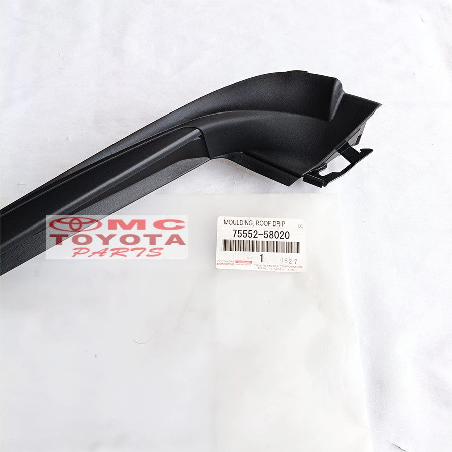 Lis List Kaca Depan Moulding Roof Drip Kanan Kiri New Alphard Vellfire Gen 2 XH20 ANH20 GGH20 ATH20 Original Toyota 75551-58020 75552-58020