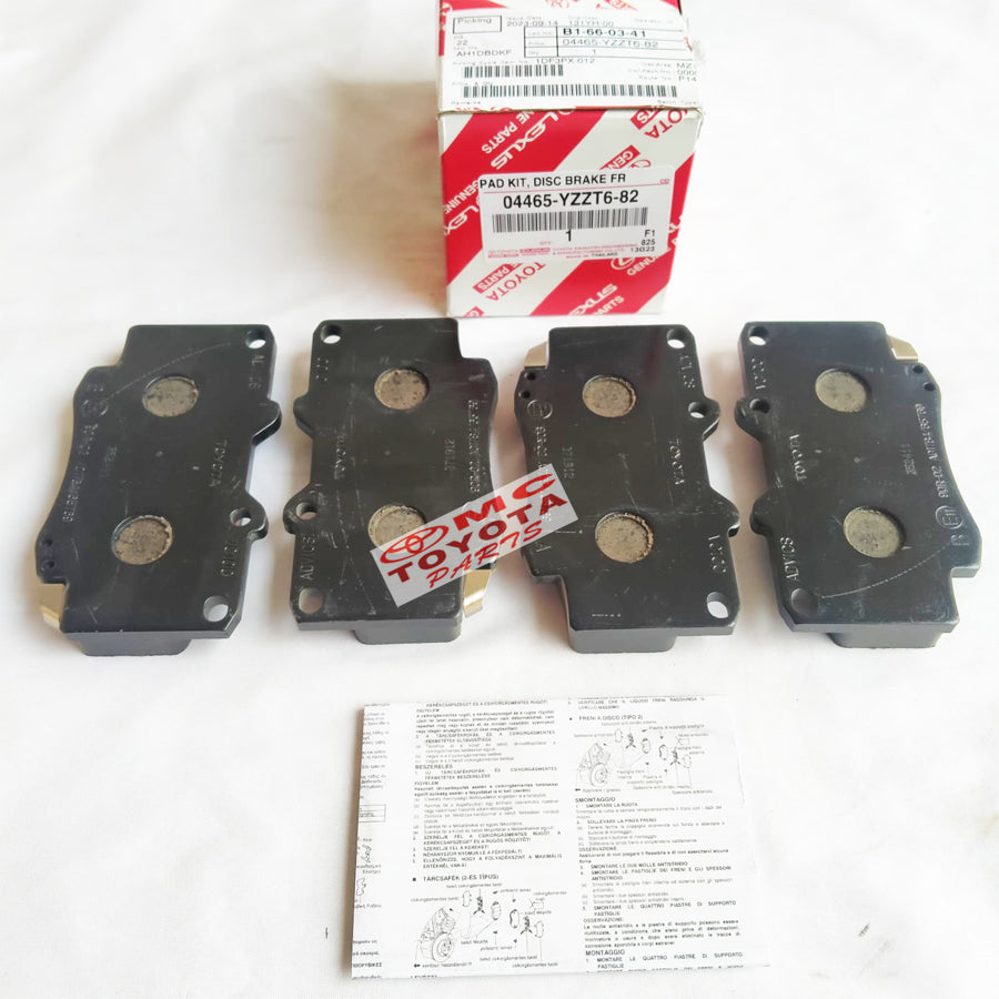 Brake Pad Kampas Rem Depan Fortuner Hilux 2005-2011 Original Toyota 04465-YZZT6-82