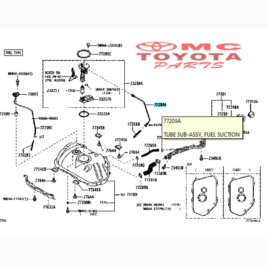 Selang Tanki Bensin Fuel Suction Original Agya Ayla 77203-BZ130