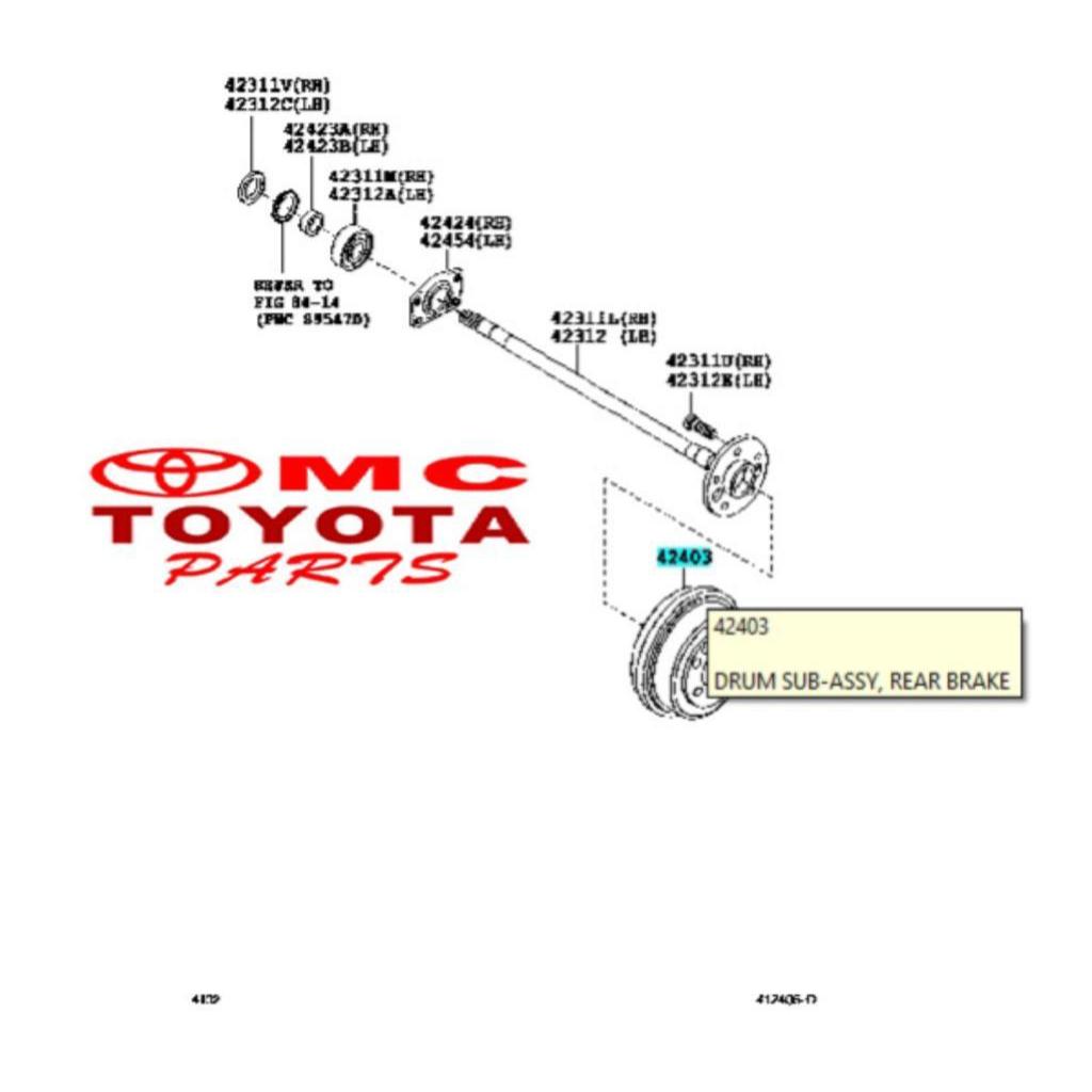 Tromol Rem Belakang / Brake Drum Rear Rush Terios 42431-BZ060