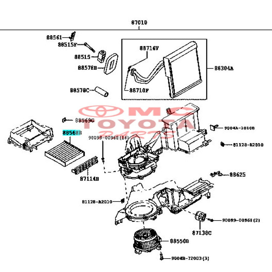 Filter Saringan AC Grand allnew Avanza Xenia 88568-BZ050