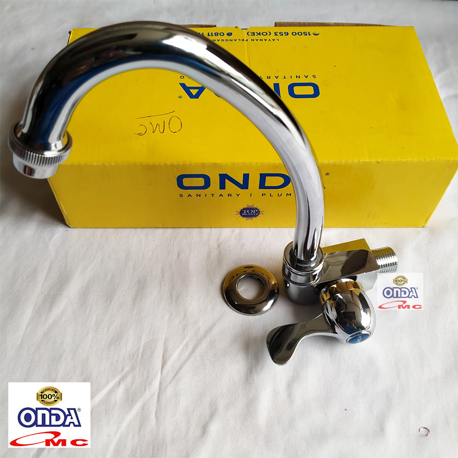 Kran Keran Dapur Angsa Cuci Piring Westafel Tembok ONDA 1/2" V 628 TLG