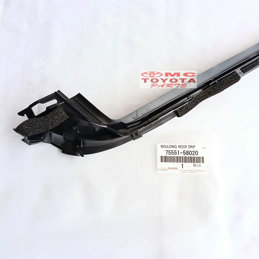 Lis List Kaca Depan Moulding Roof Drip Kanan Kiri New Alphard Vellfire Gen 2 XH20 ANH20 GGH20 ATH20 Original Toyota 75551-58020 75552-58020