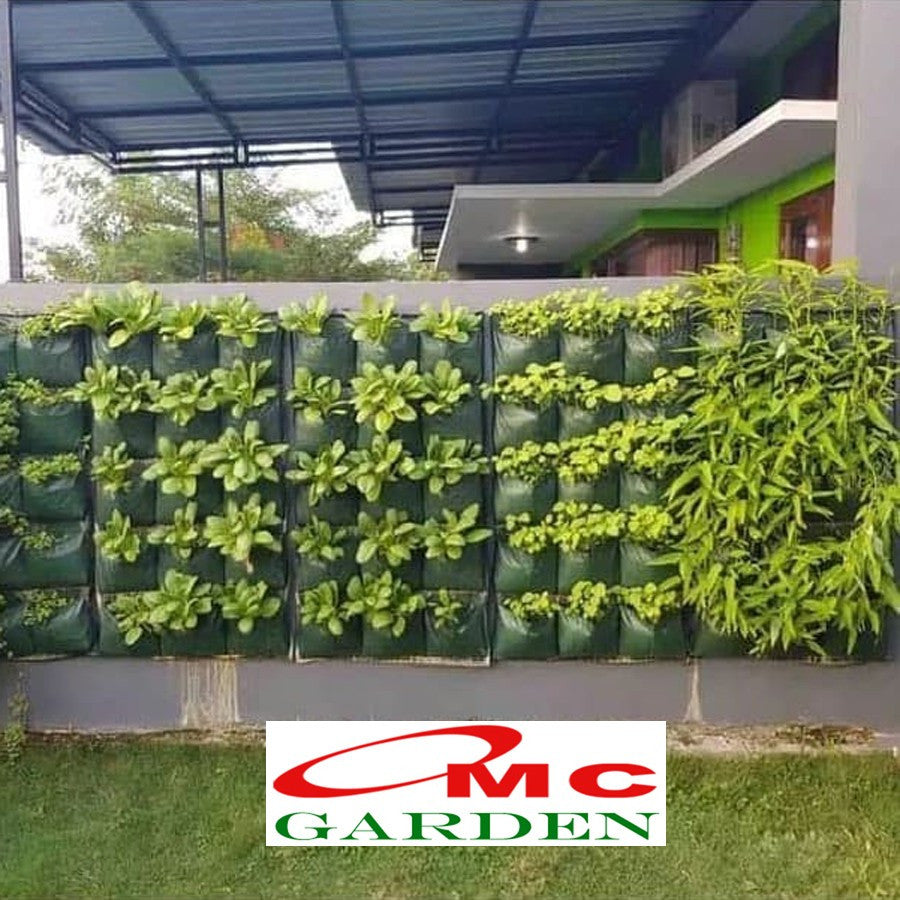 Wall Planter Bag Tas Polybag Dinding Easy Grow Vertikal Garden Pot Wadah Tanaman Bunga Hias Gantung 15 Kantong