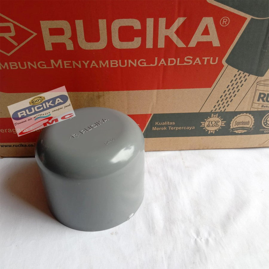 Fitting / Cap Dop Tutup Pipa PVC Cap Aw 4 Inci RUCIKA
