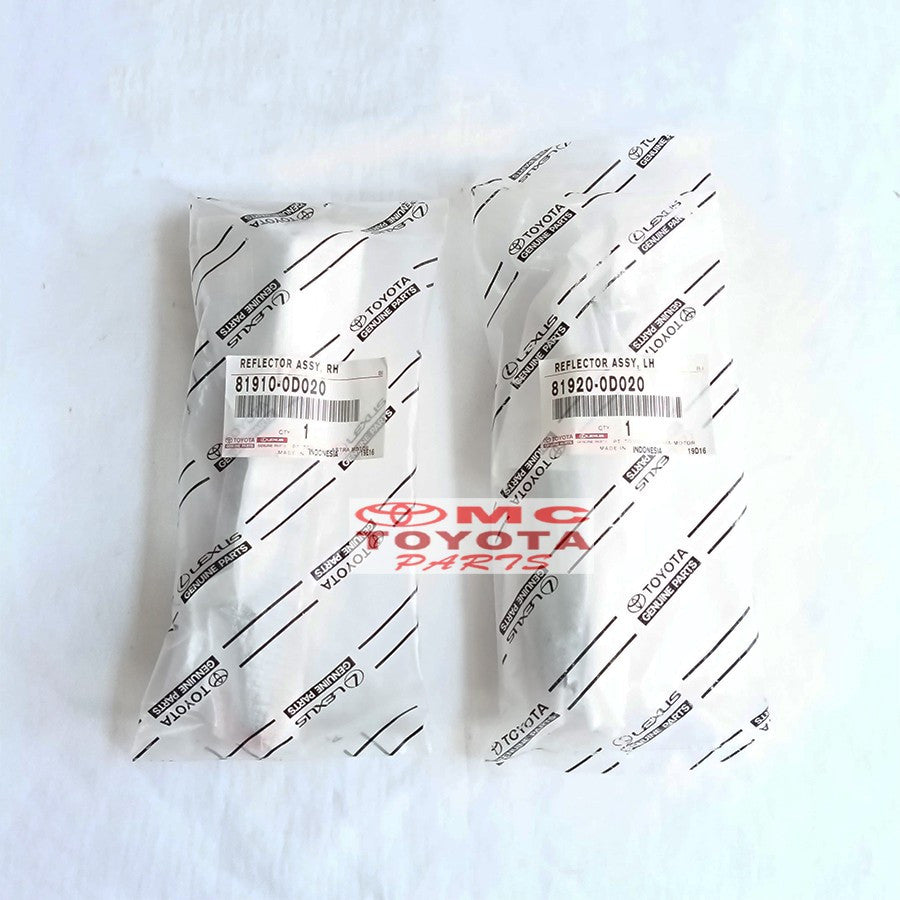 Lampu Reflektor Mata Kucing Tutup Cover Bumper Belakang Kanan Kiri Toyota Sienta 81910-0D020 81920-0D020