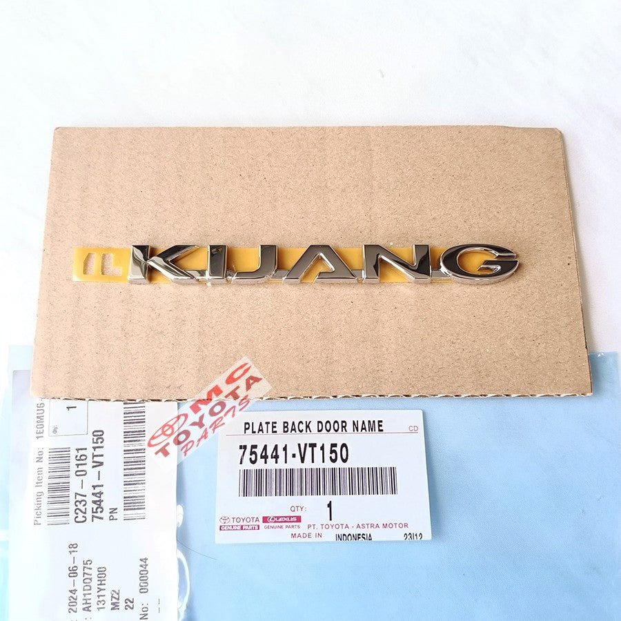 Emblem Logo Tulisan KIJANG Bagasi Innova Zenix Original 75441-VT150