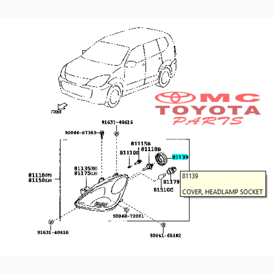 Karet Tutup Bohlam Lampu Depan Original Avanza Xenia Old 81139-BZ010