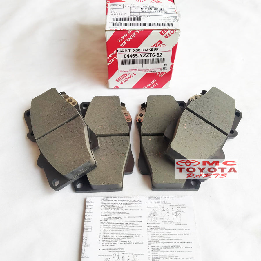 Brake Pad Kampas Rem Depan Fortuner Hilux 2005-2011 Original Toyota 04465-YZZT6-82